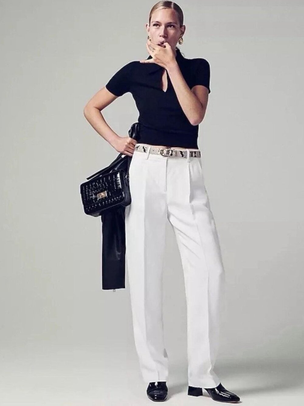 J. Crew White Tapered Essential Pant in Drapey Viscose Size 10P